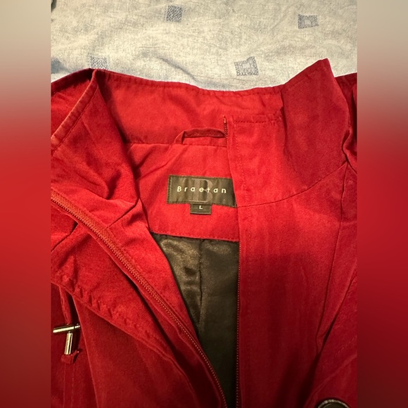 Braetan Peacoat w/ hoodie - Red - Picture 3 of 16